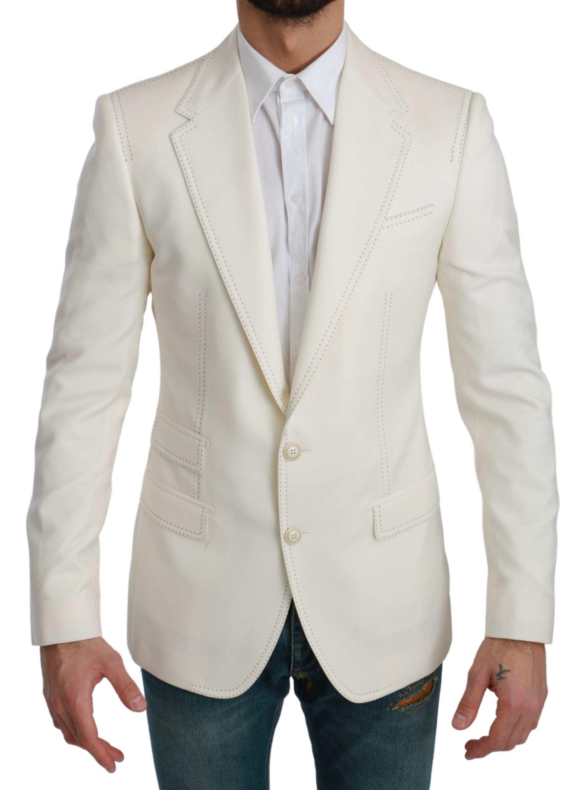Dolce & Gabbana Eleganter Slim Fit Blazer aus Schurwolle