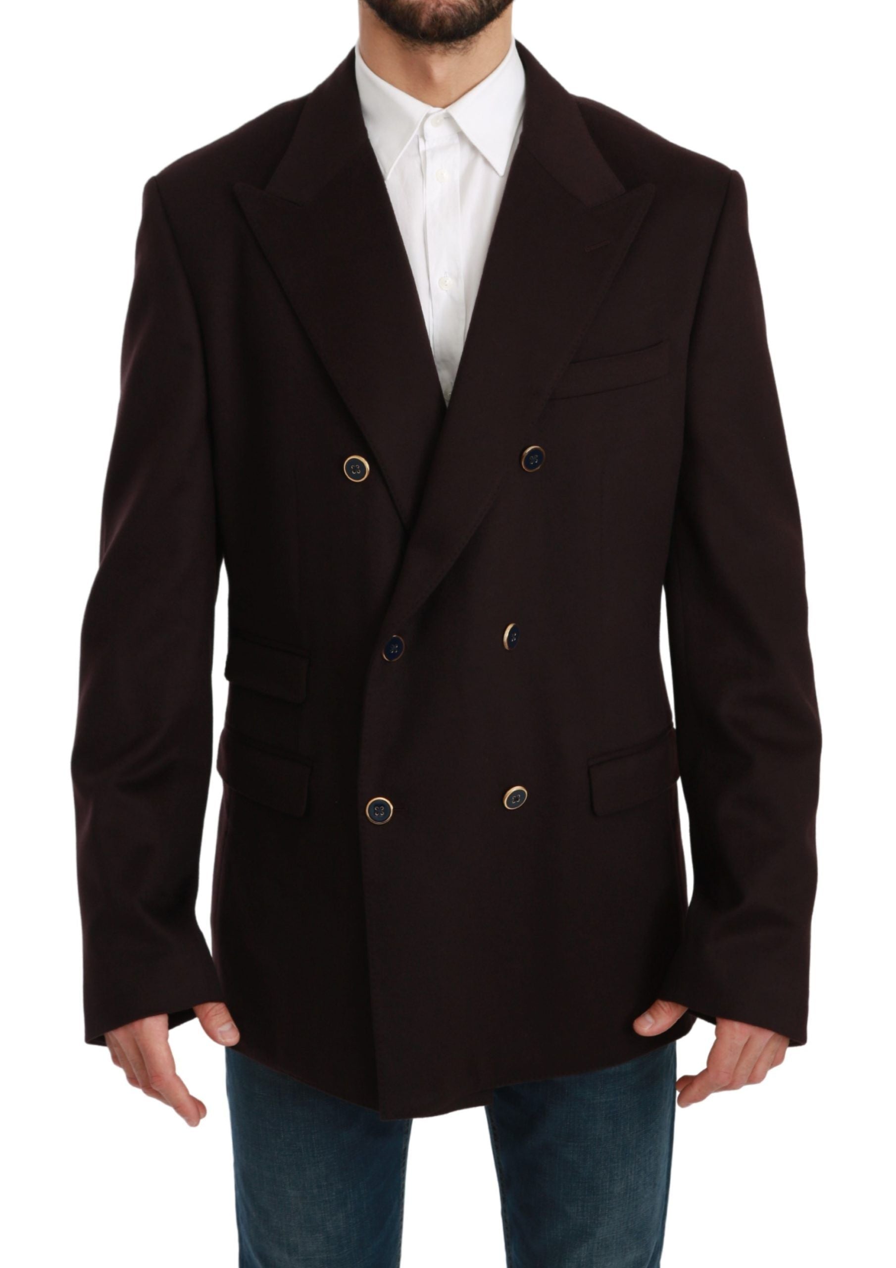 Dolce & Gabbana Eleganter Bordeaux Taormina Kaschmirblazer