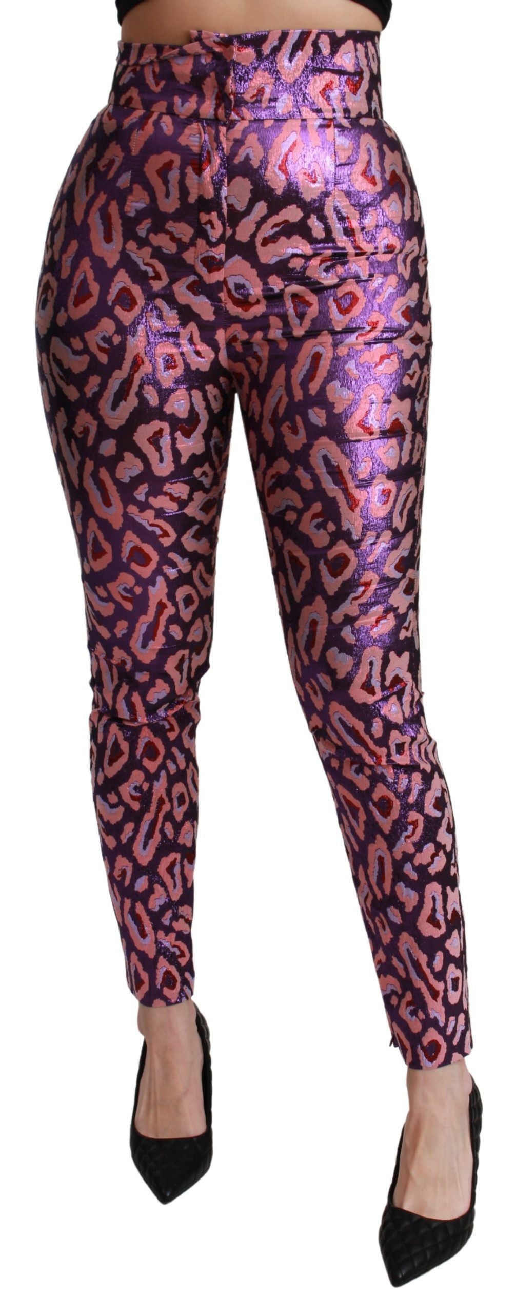 Dolce & Gabbana Schicke, verkürzte Hose aus Seidenmischung mit hoher Taille