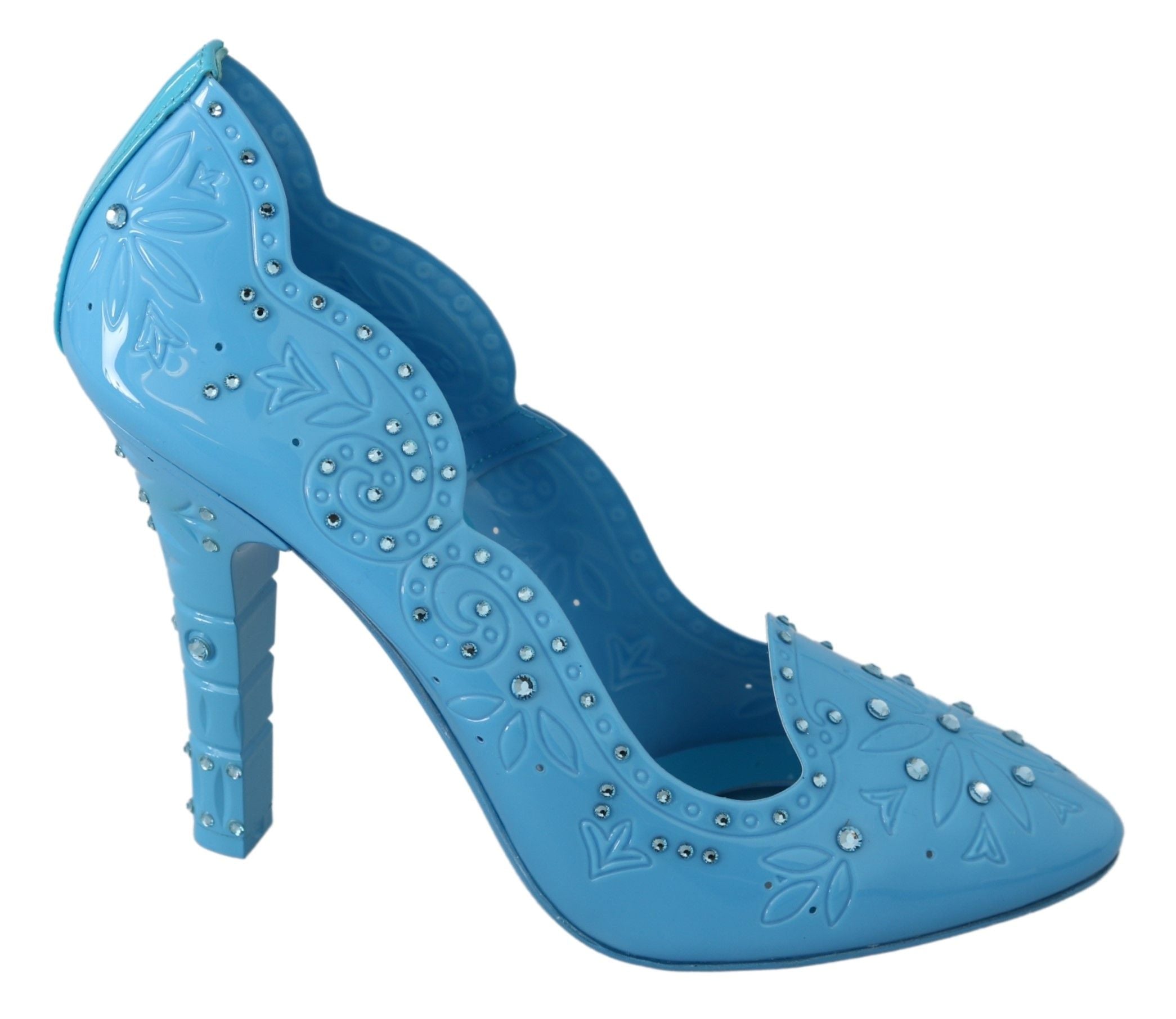 Dolce & Gabbana – Blaue Cinderella-Pumps mit Kristallverzierung