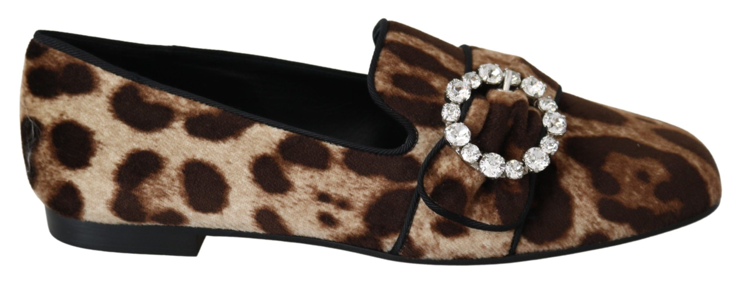 Dolce & Gabbana – Loafer mit Leopardenmuster und Kristallverzierung