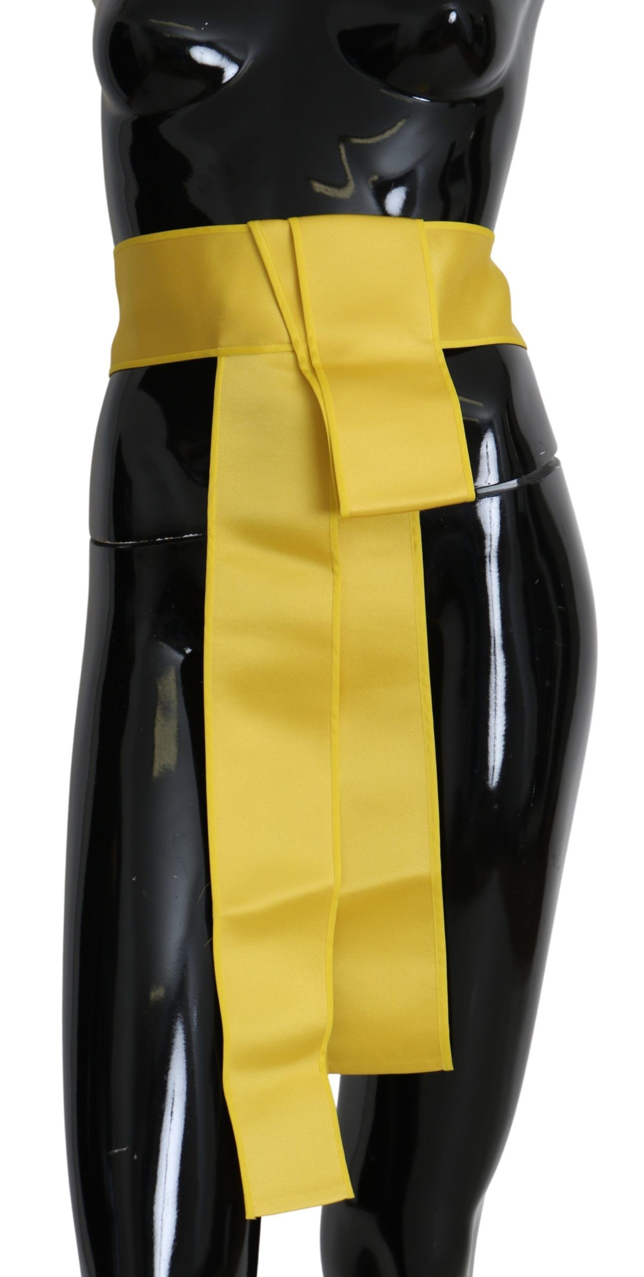 Dolce & Gabbana Chic Silk Yellow Eleganter Damengürtel