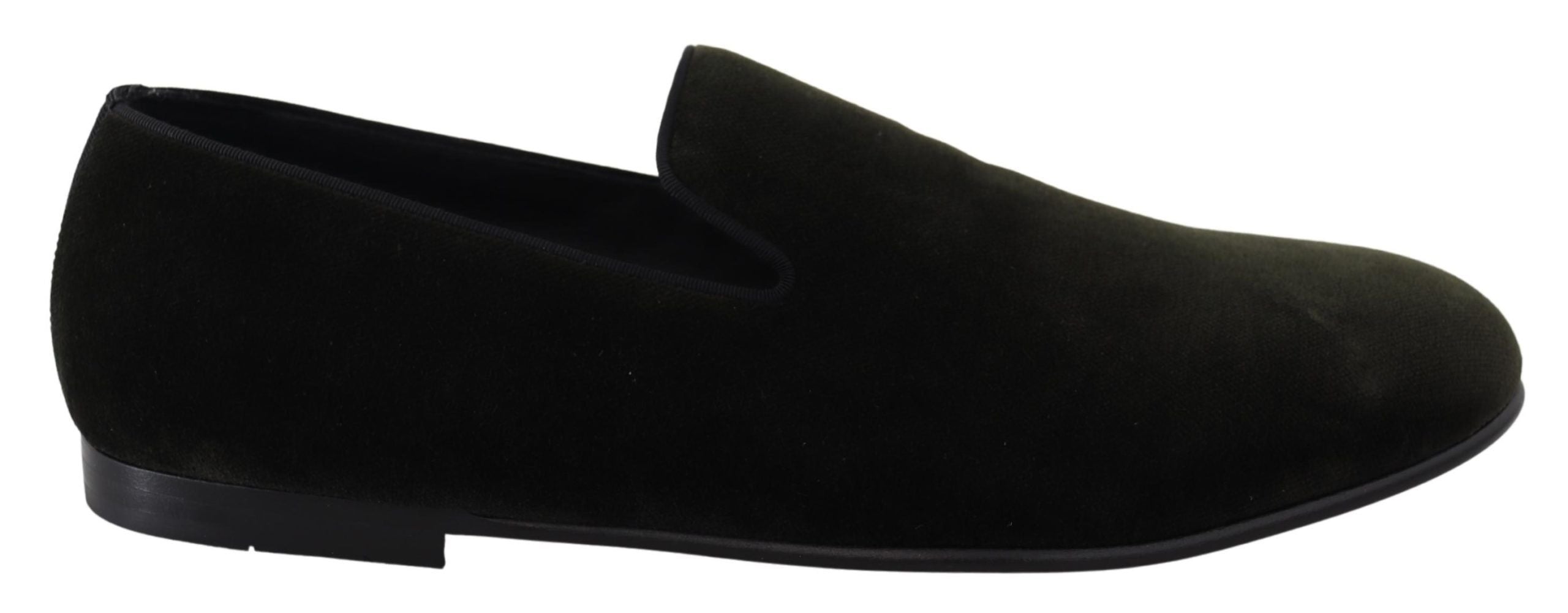 Dolce & Gabbana Elegante grüne Samt-Loafer