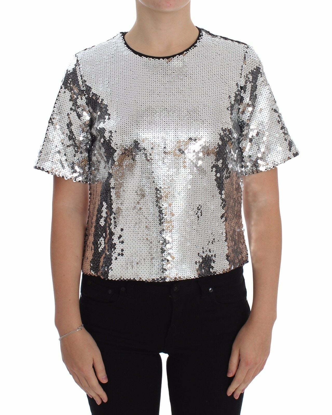 Dolce & Gabbana Elegante Bluse mit Pailletten