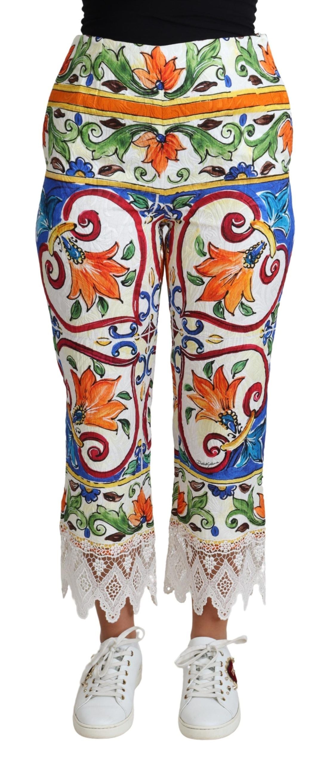 Dolce & Gabbana Majolica – Kurze Hose mit hoher Taille