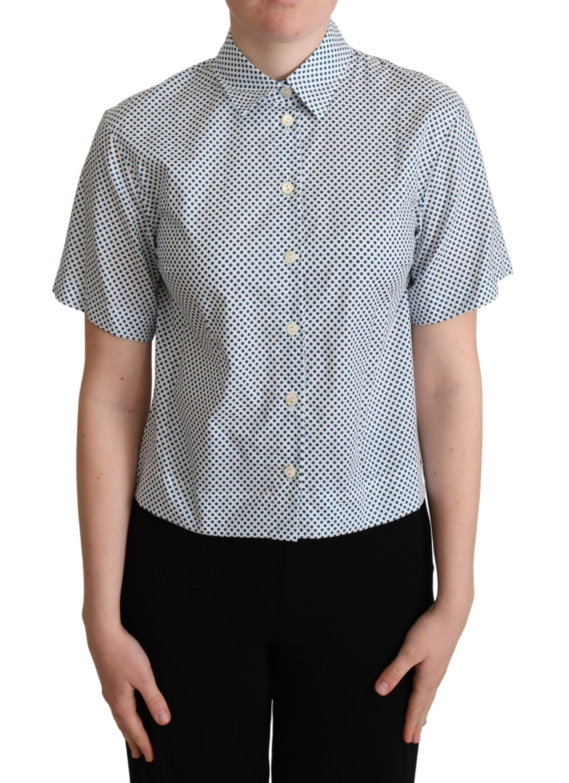 Dolce & Gabbana Elegantes Poloshirt aus Baumwolle mit Punkten