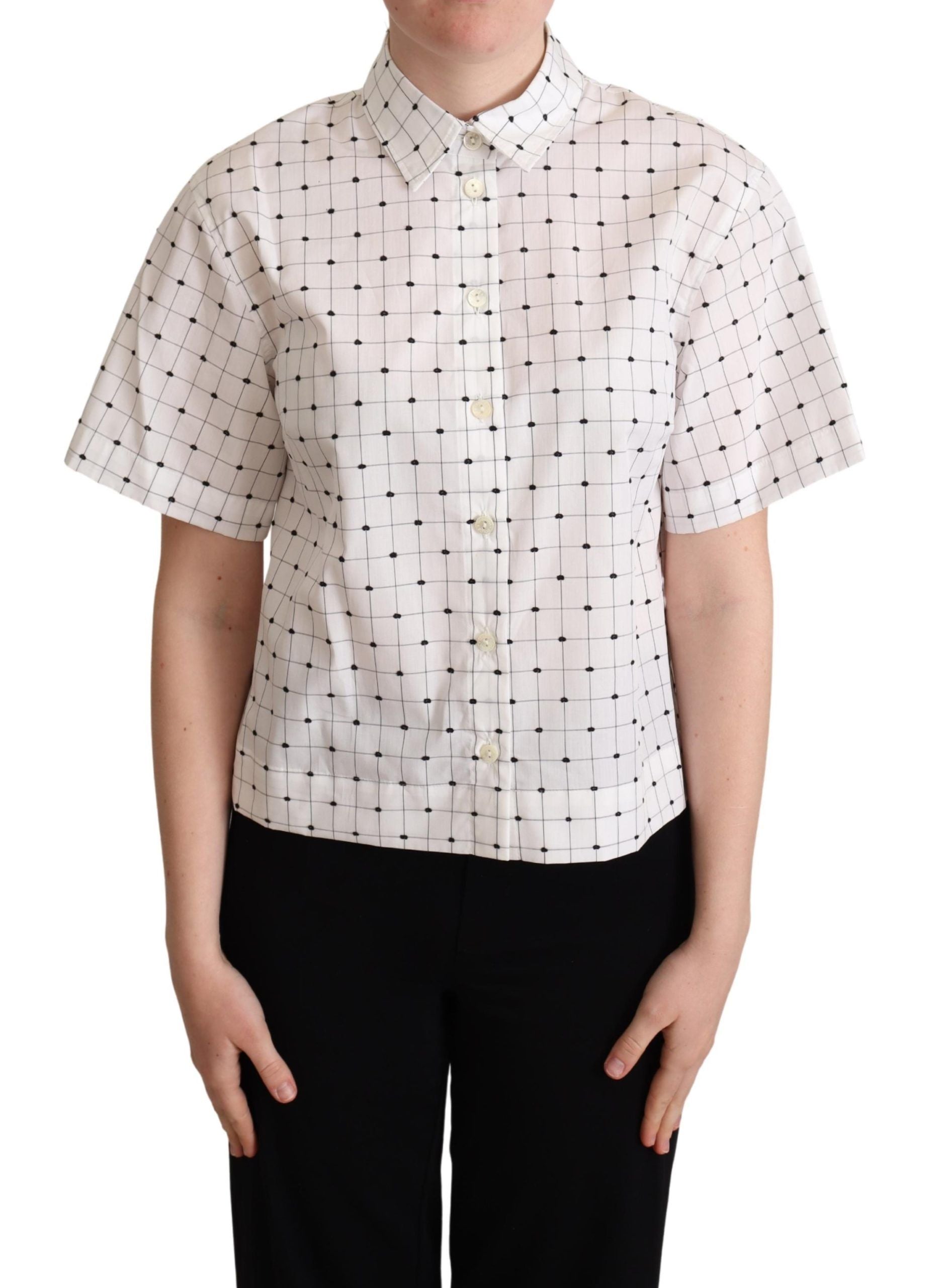 Dolce & Gabbana Schickes Poloshirt mit monochromen Punkten