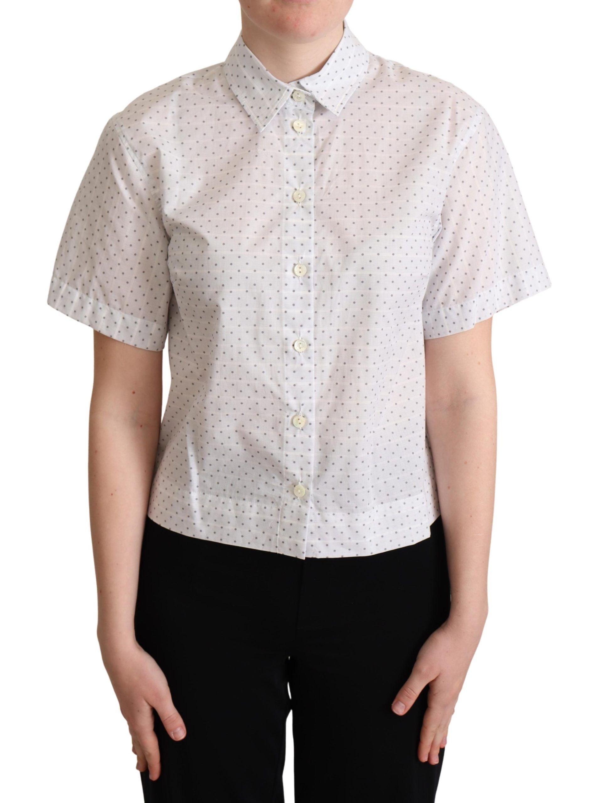 Dolce & Gabbana Elegantes Poloshirt aus Baumwolle mit Punkten