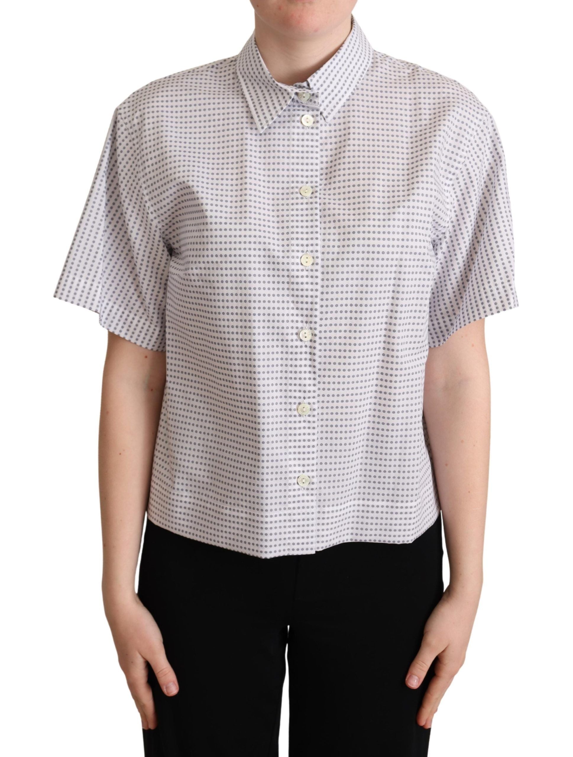 Dolce & Gabbana Elegantes Poloshirt mit Polka Dots-Kragen