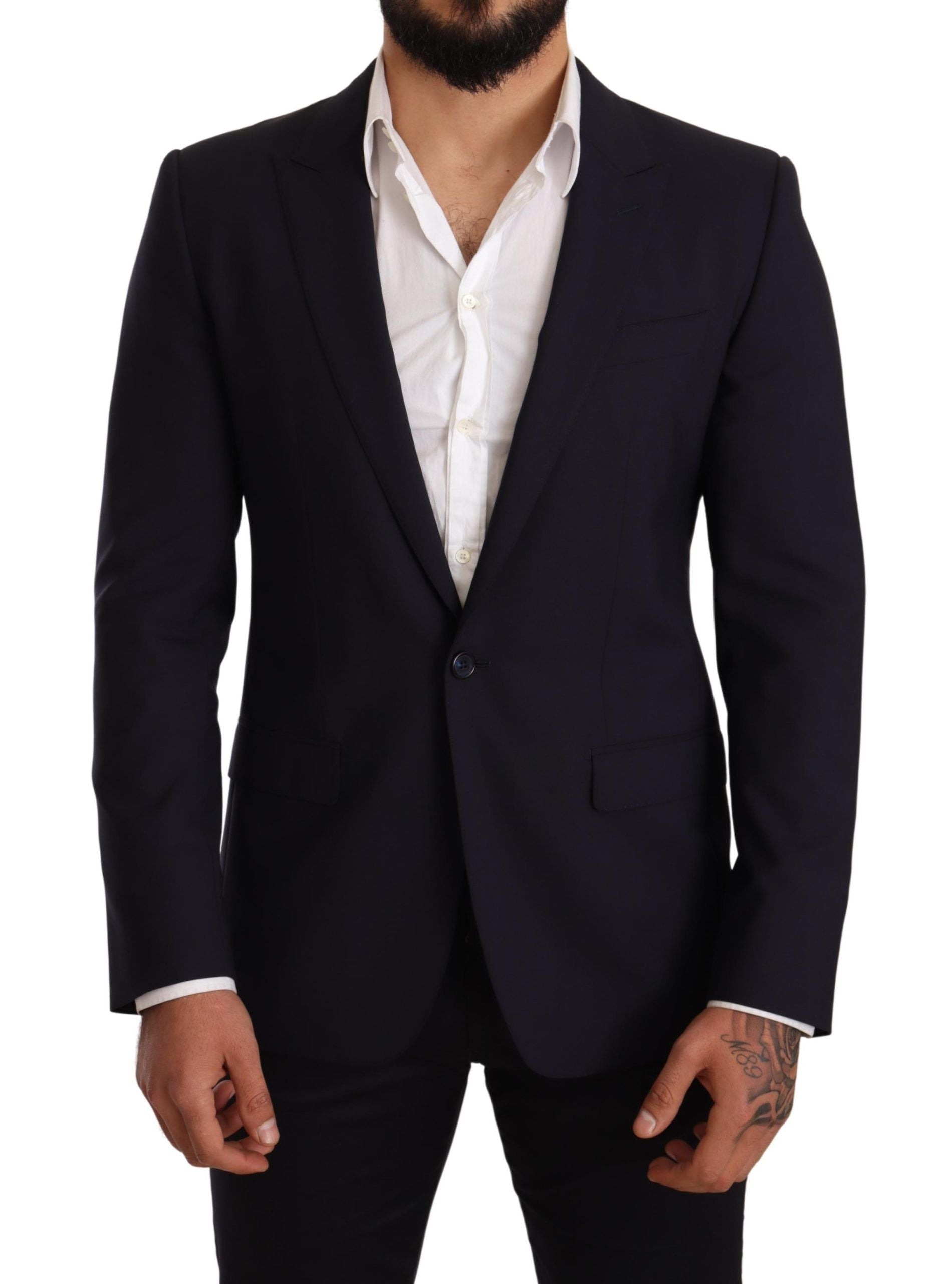 Dolce & Gabbana Eleganter Marineblauer Martini-Blazer von Renens Tailors
