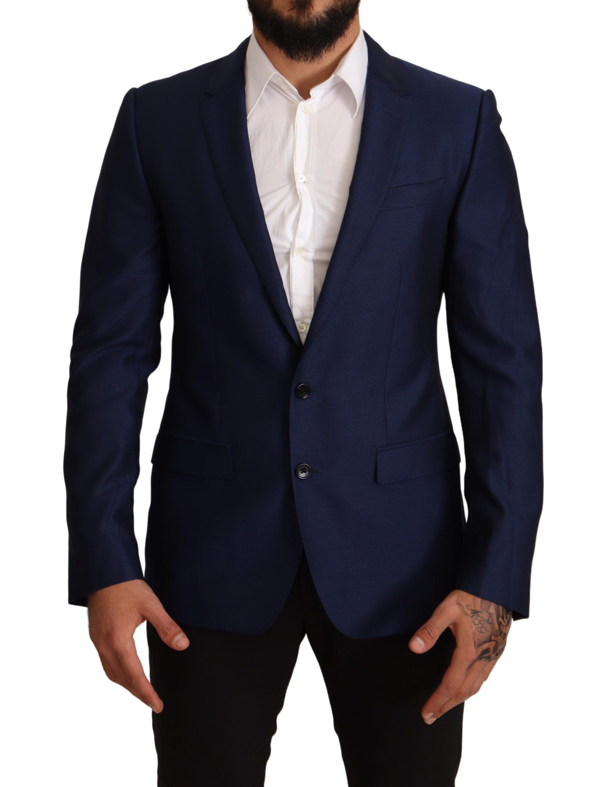Dolce & Gabbana – Marineblauer Martini-Blazer aus Schurwolle