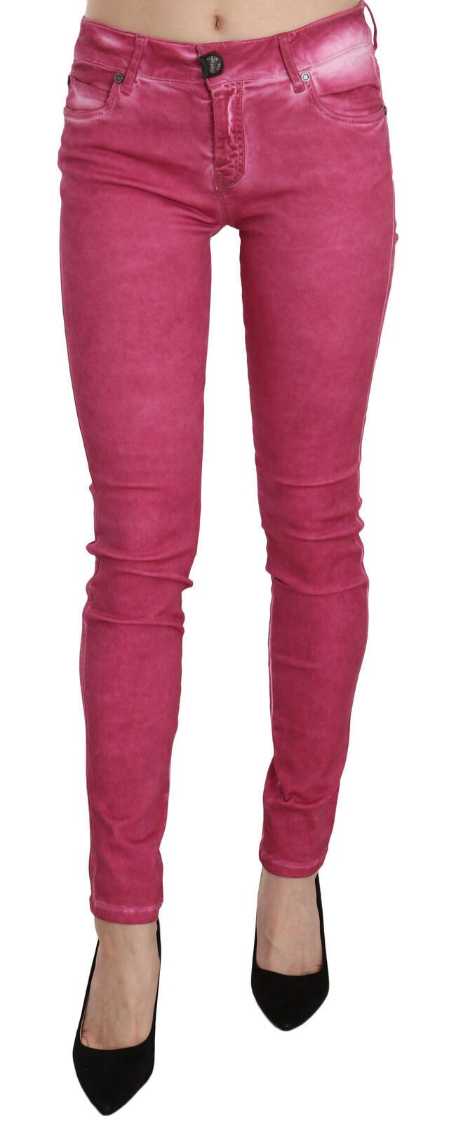 Dolce & Gabbana Schicke, rosa Skinny-Hose mit mittlerer Taille