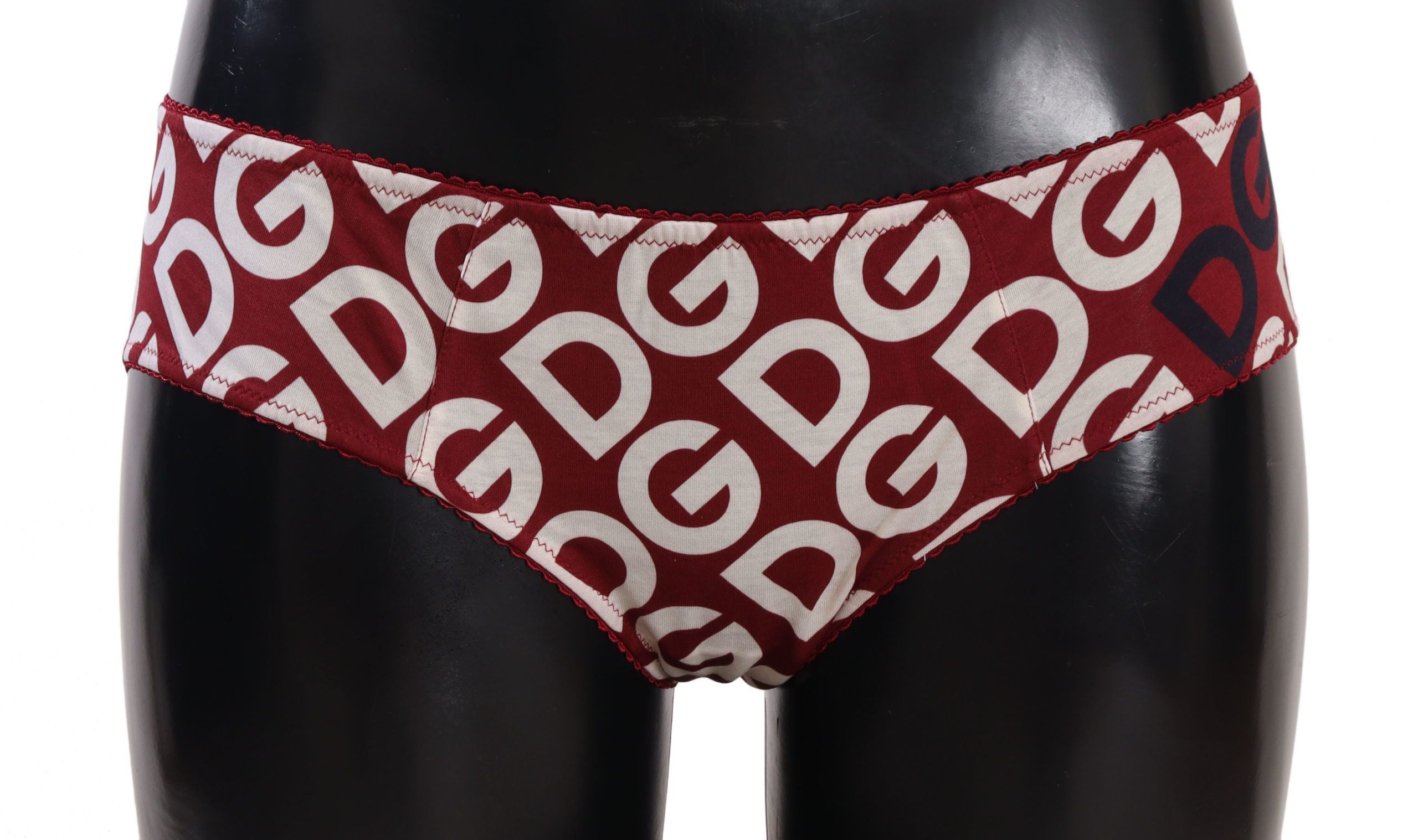 Dolce & Gabbana – Schicke Badehose mit Logo in Kastanienbraun und Weiß
