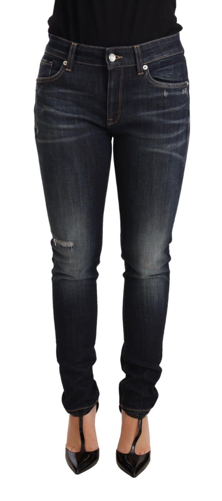 Dolce & Gabbana Schicke, blaue Slim-Skinny-Jeans