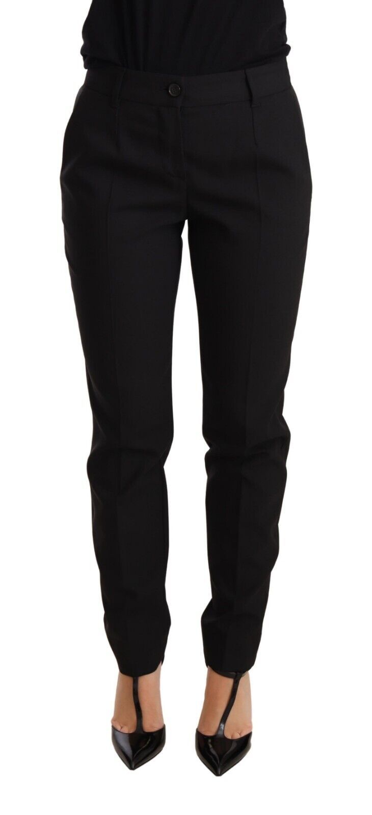 Dolce & Gabbana Elegante, konisch zulaufende Hose aus Schurwolle