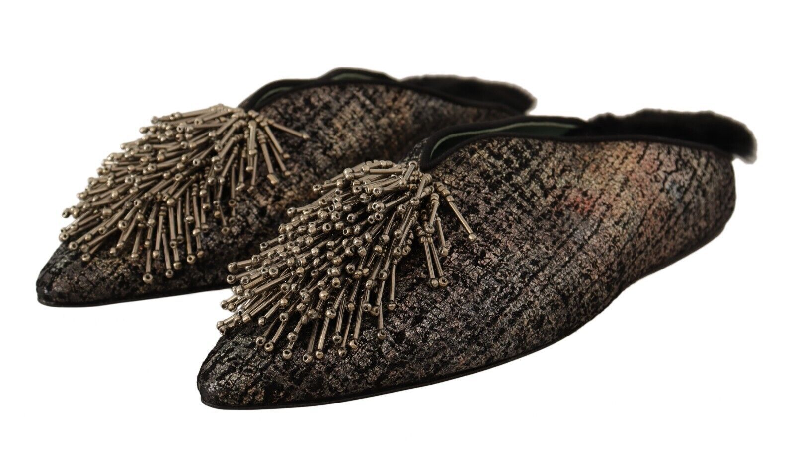 Paola D'Arcano Golden Enchantment Leder-Flats