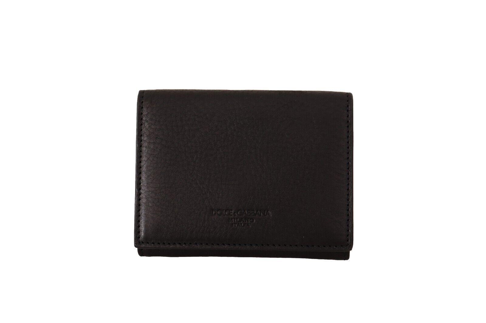 Dolce & Gabbana Elegantes dreifach gefaltetes Multi-Kit aus schwarzem Leder
