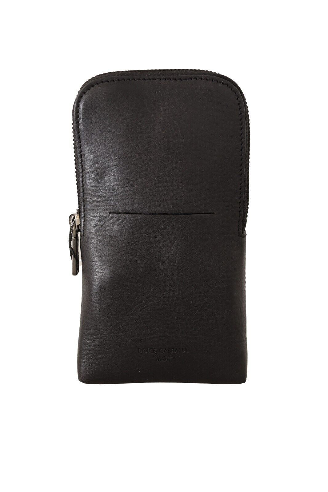 Dolce & Gabbana Elegantes Doppelriemen-Multi-Kit aus schwarzem Leder
