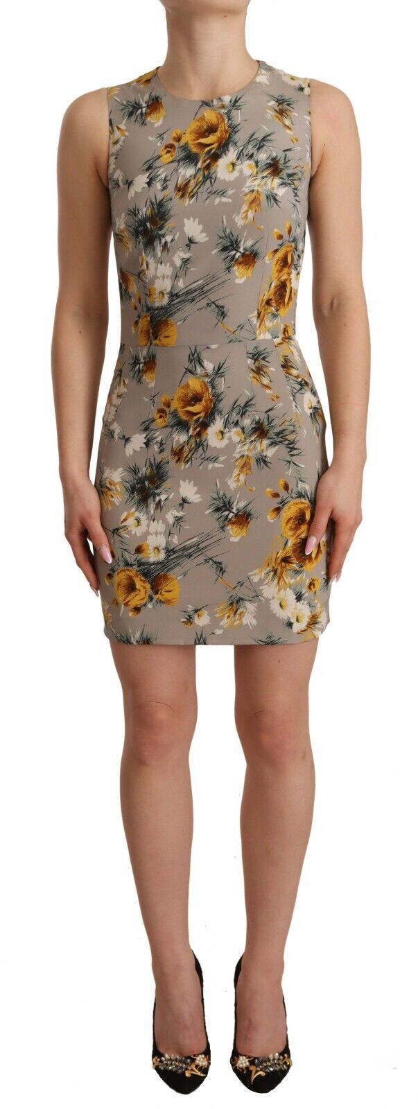 Dolce & Gabbana Elegantes Mini-Etuikleid mit Blumenmuster
