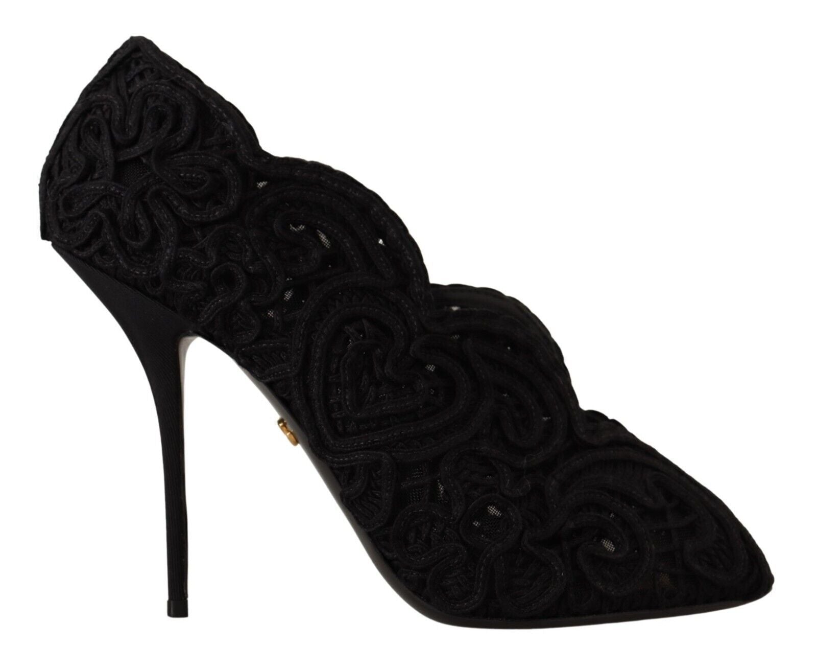 Dolce & Gabbana Elegante schwarze Stiletto-Absätze aus Spitze