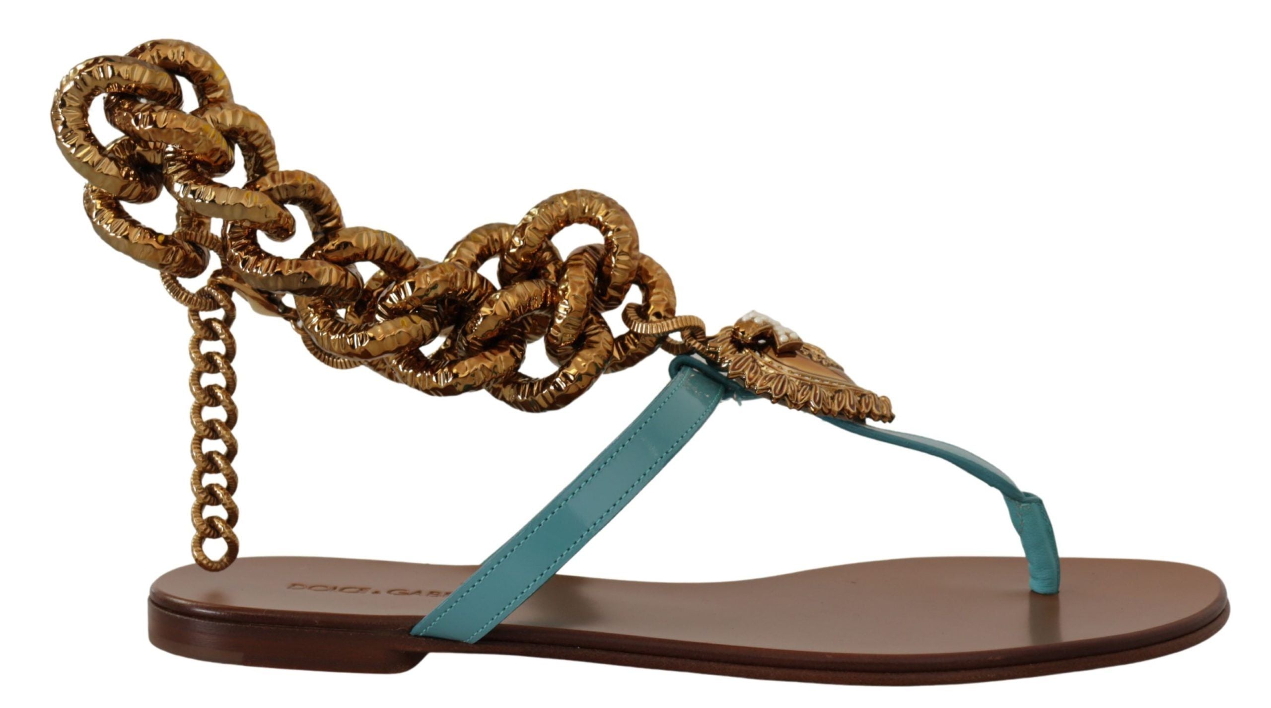 Dolce & Gabbana – Schicke Gladiator-Flats mit Herz-Devotion-Detail