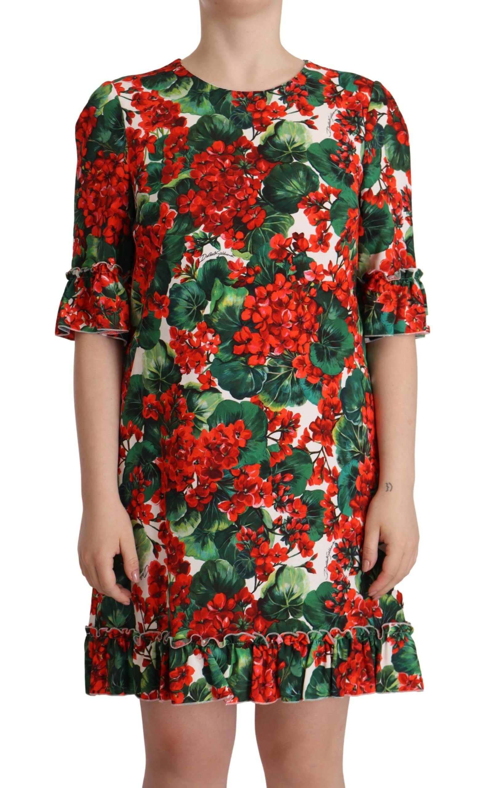 Dolce & Gabbana – Mini-Enchanment-Kleid mit Blumenmuster