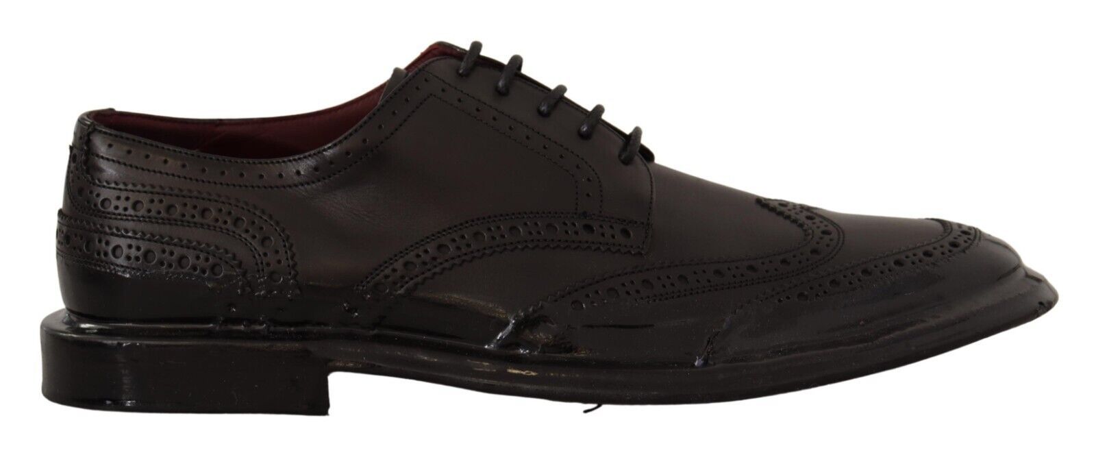 Dolce & Gabbana Elegante Derby-Oxford-Schuhe aus Kalbsleder mit Flügelkappen