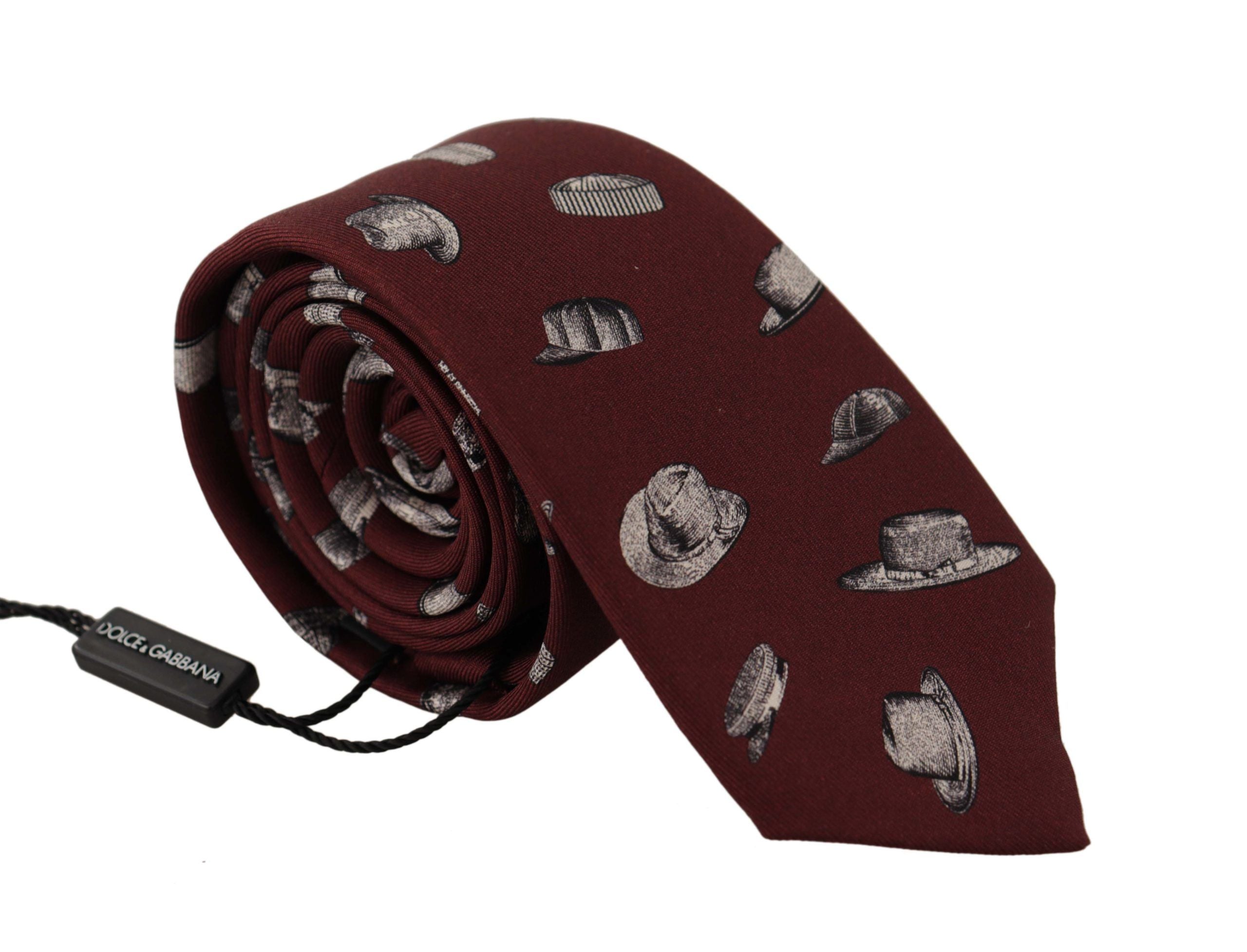 Dolce & Gabbana Kastanienbraune Elegance Seidenkrawatte