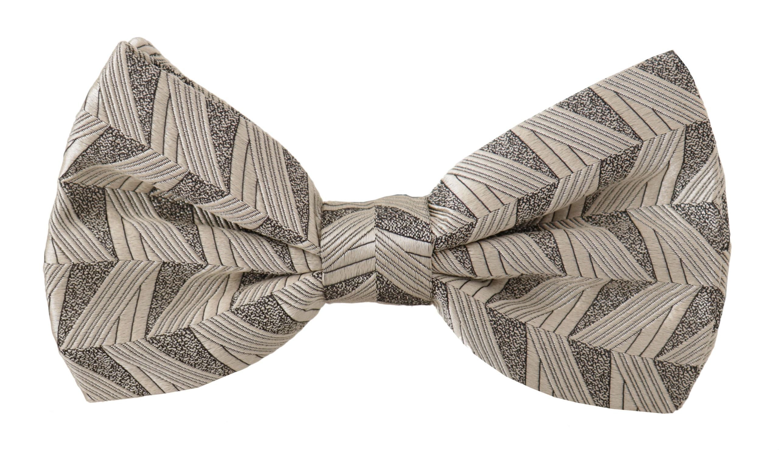 Dolce & Gabbana Elegante graue Seidenfliege