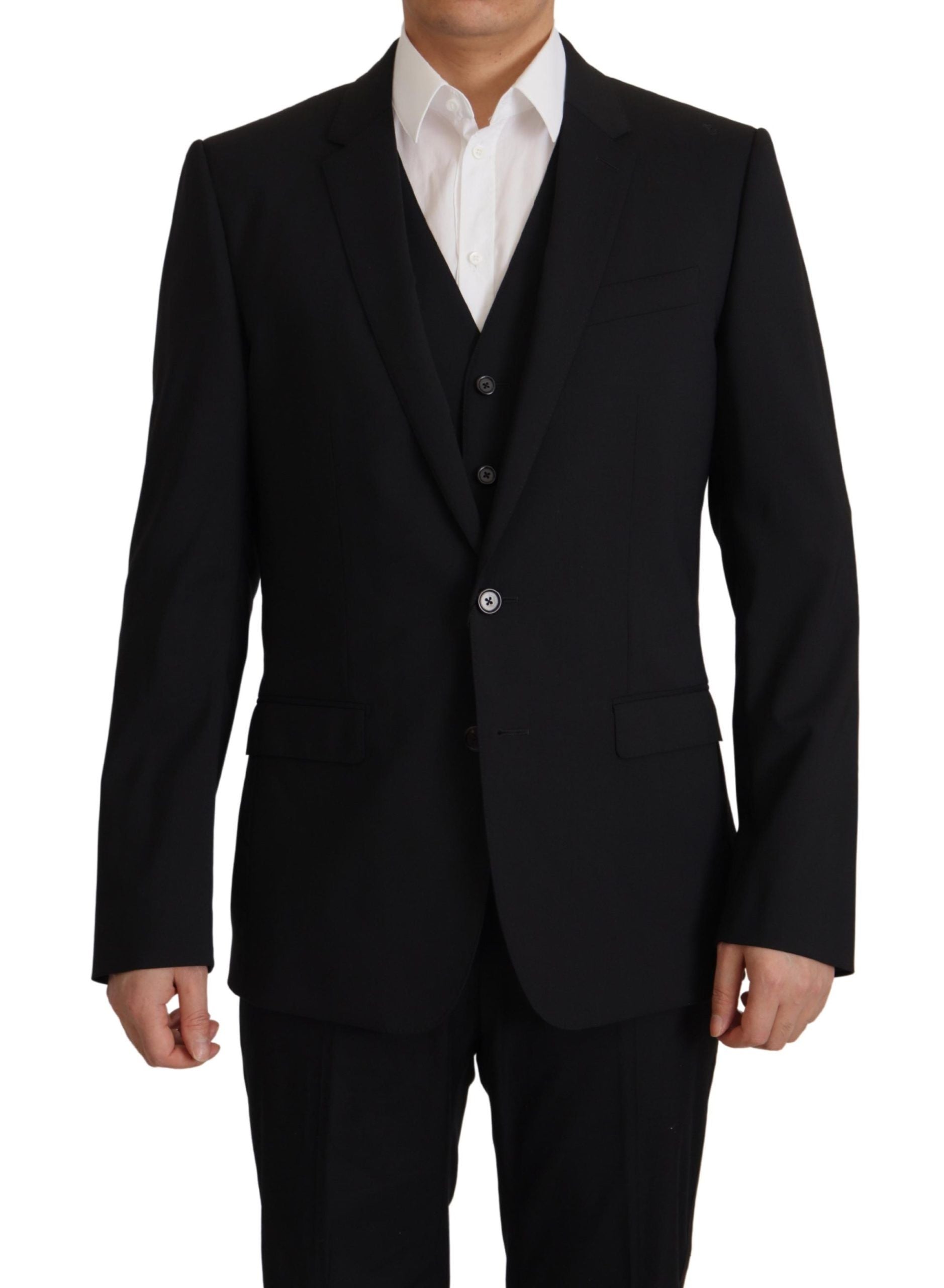Elegantes Ensemble aus schwarzem Martini-Blazer und Weste von Dolce & Gabbana