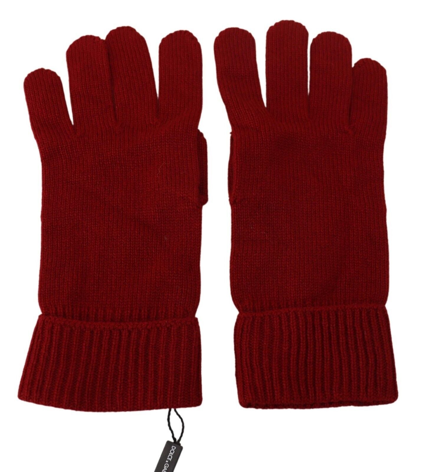 Dolce & Gabbana Elegante rote Winterhandschuhe aus Kaschmir