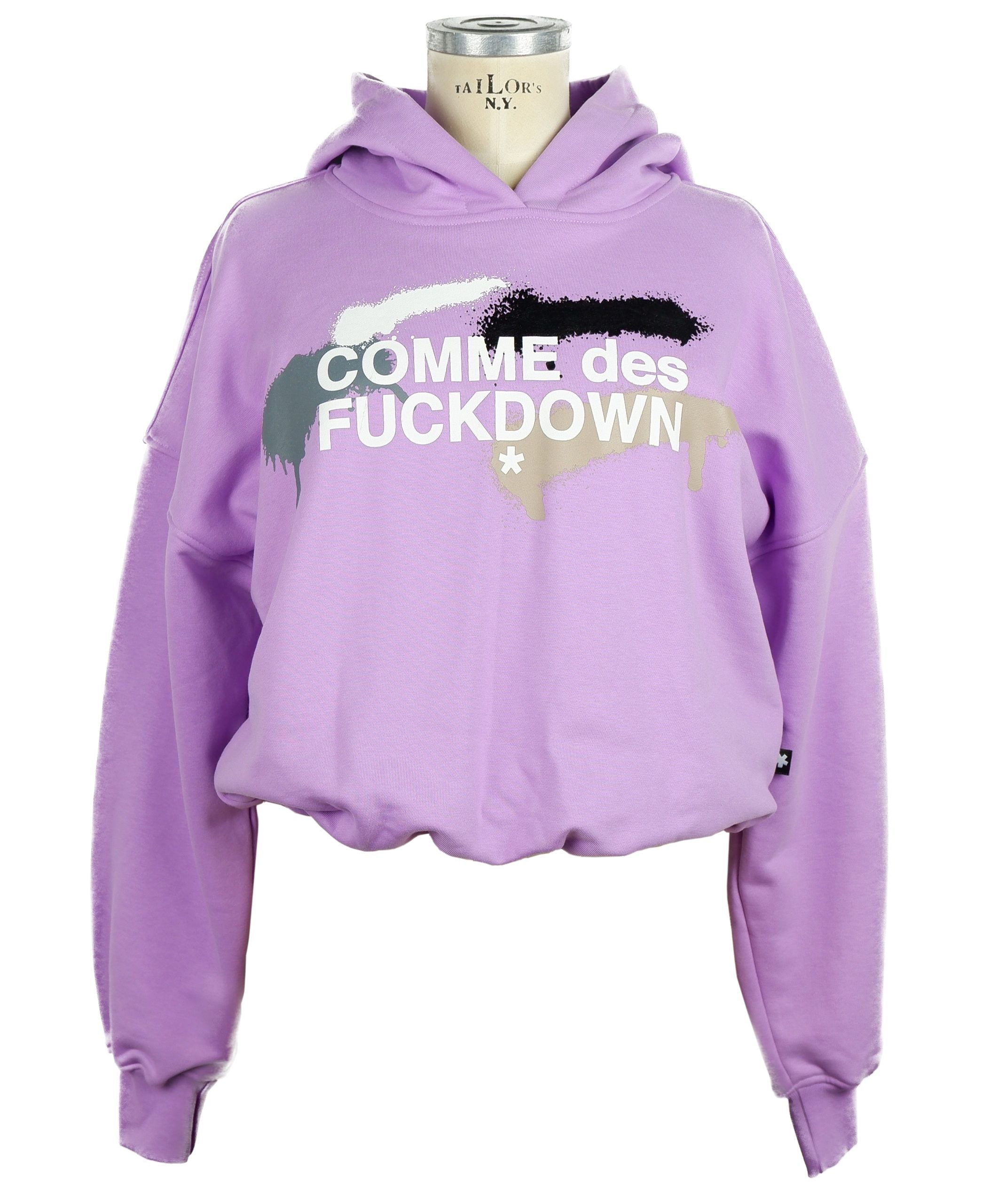 Comme Des Fuckdown Purple Cotton Women Sweater