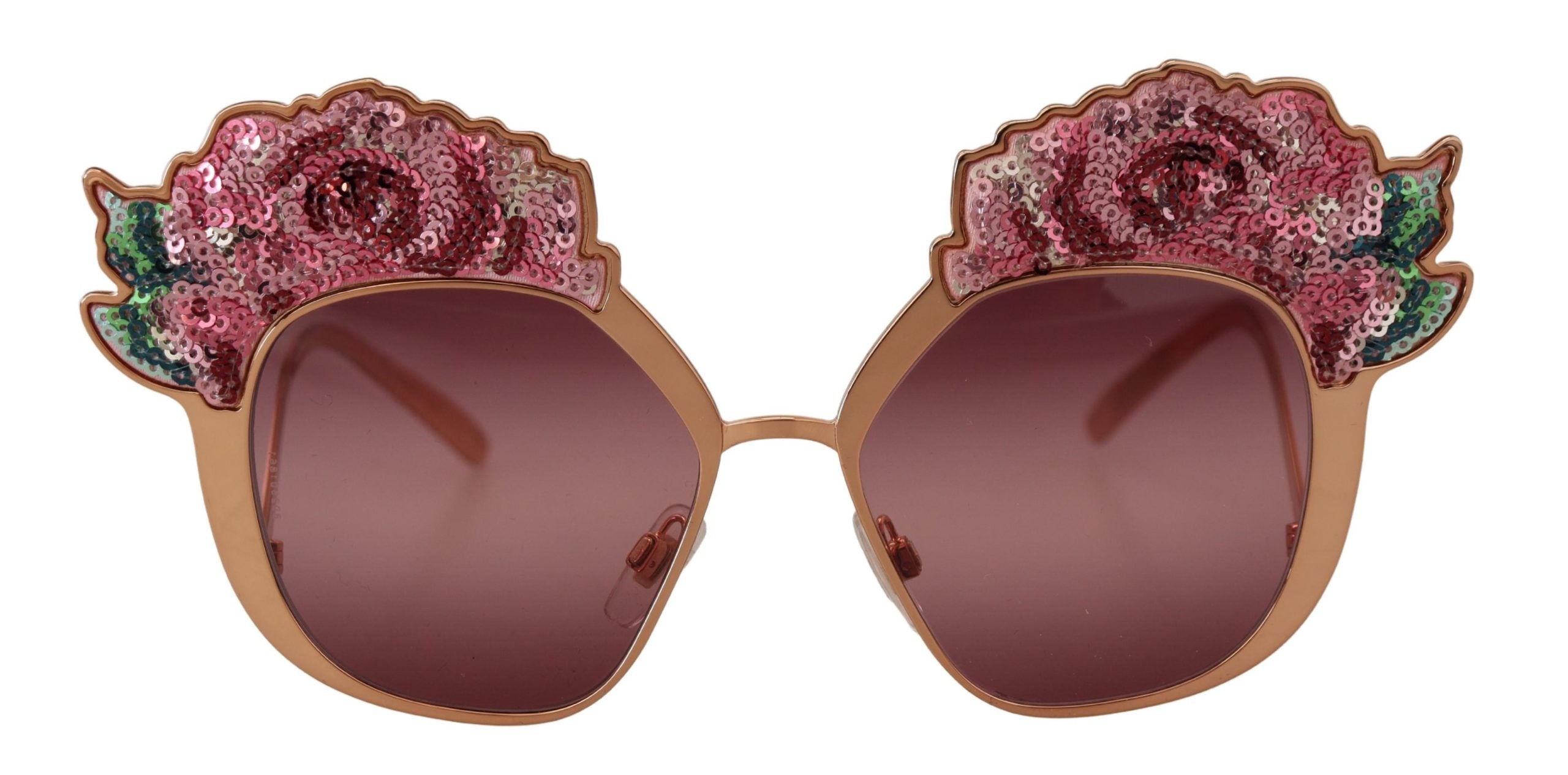 Dolce & Gabbana – Schicke Sonnenbrille mit Rosen-Paillettenstickerei