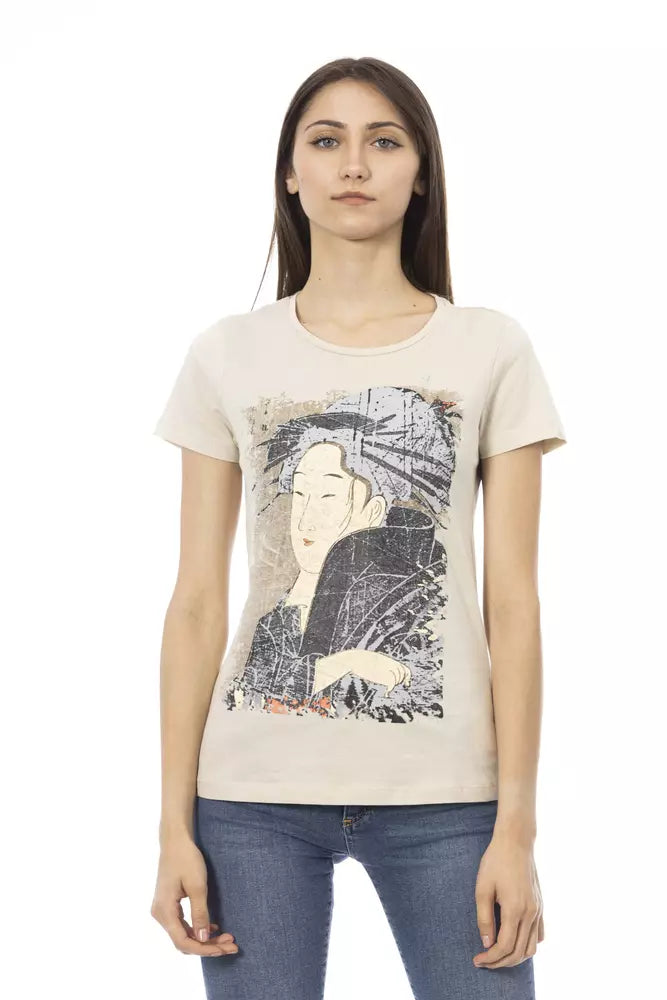 Trussardi Action Beige Baumwolle Damen T-Shirt
