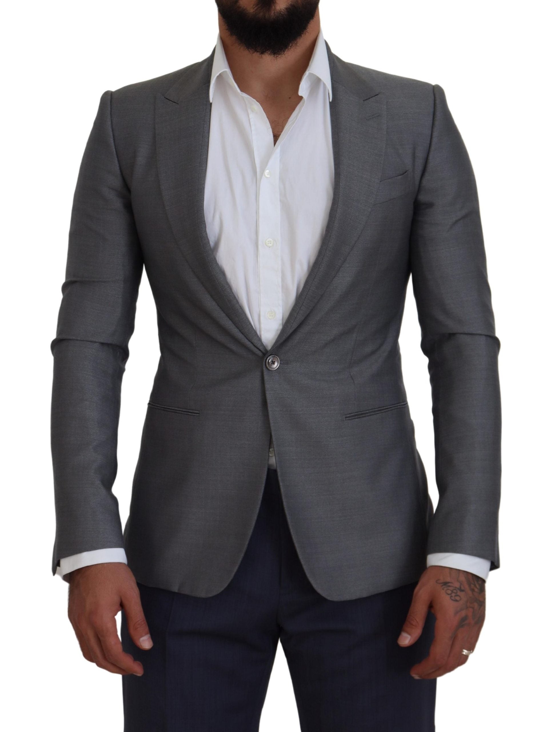 Dolce & Gabbana Elegante hellgraue Sicilia-Blazerjacke