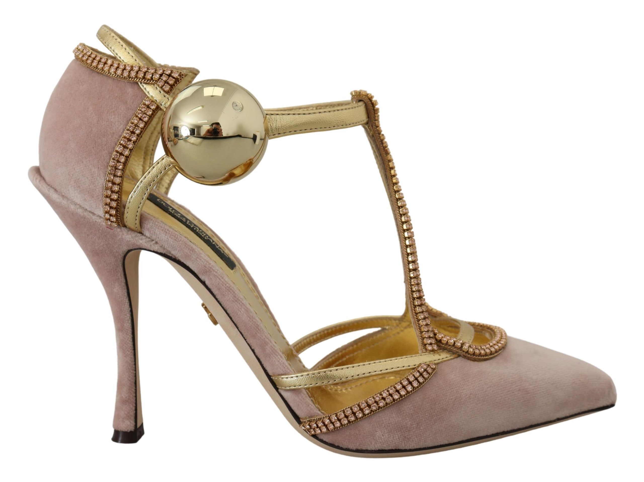 Dolce & Gabbana Elegante rosa Kristall-Pumps mit hohem Absatz