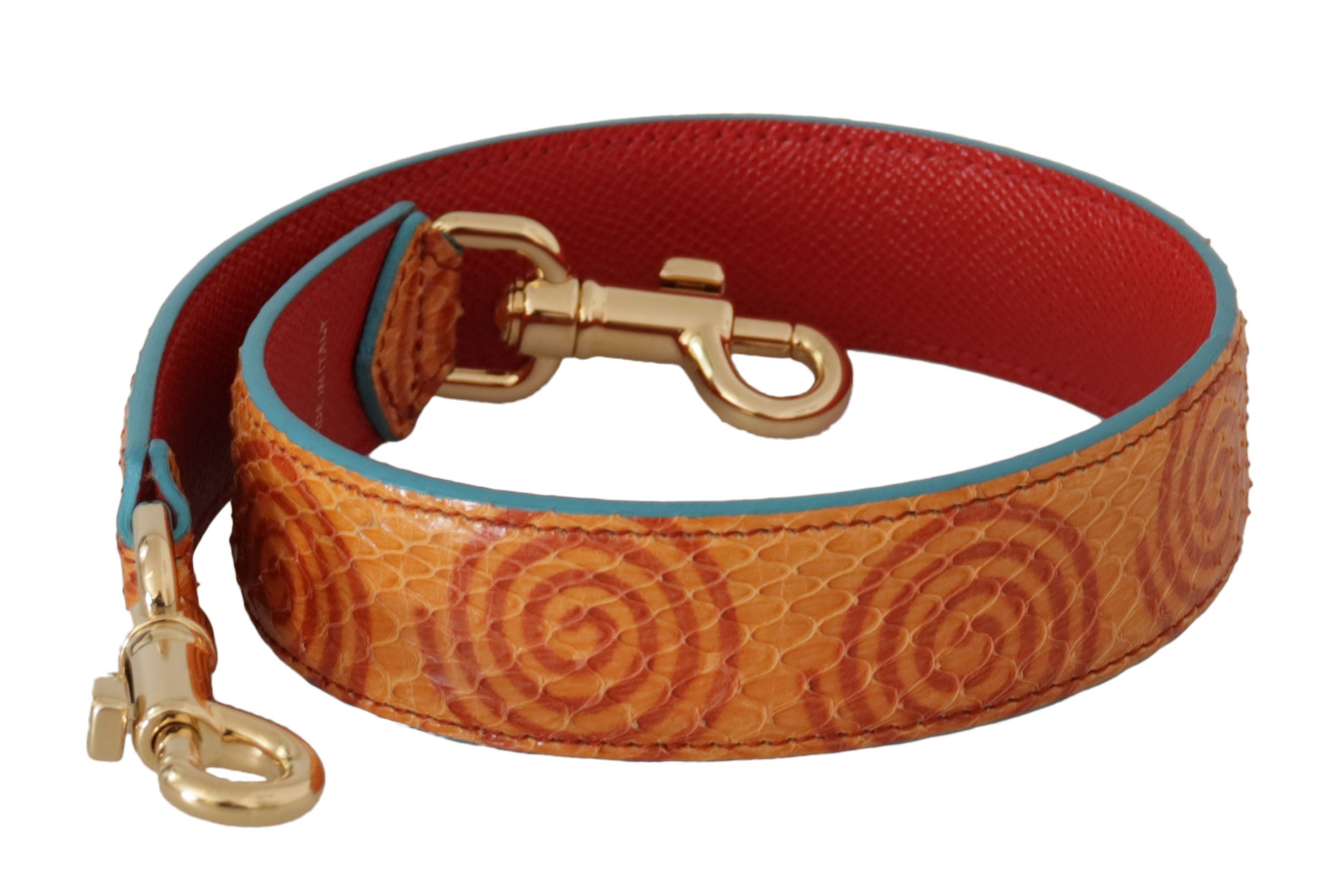 Dolce & Gabbana Schickes orangefarbenes Schultergurt-Accessoire aus Leder