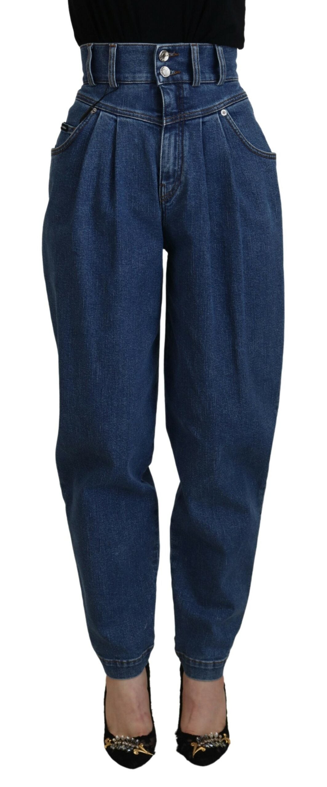 Dolce & Gabbana Elegante Blue Jeans mit hoher Taille