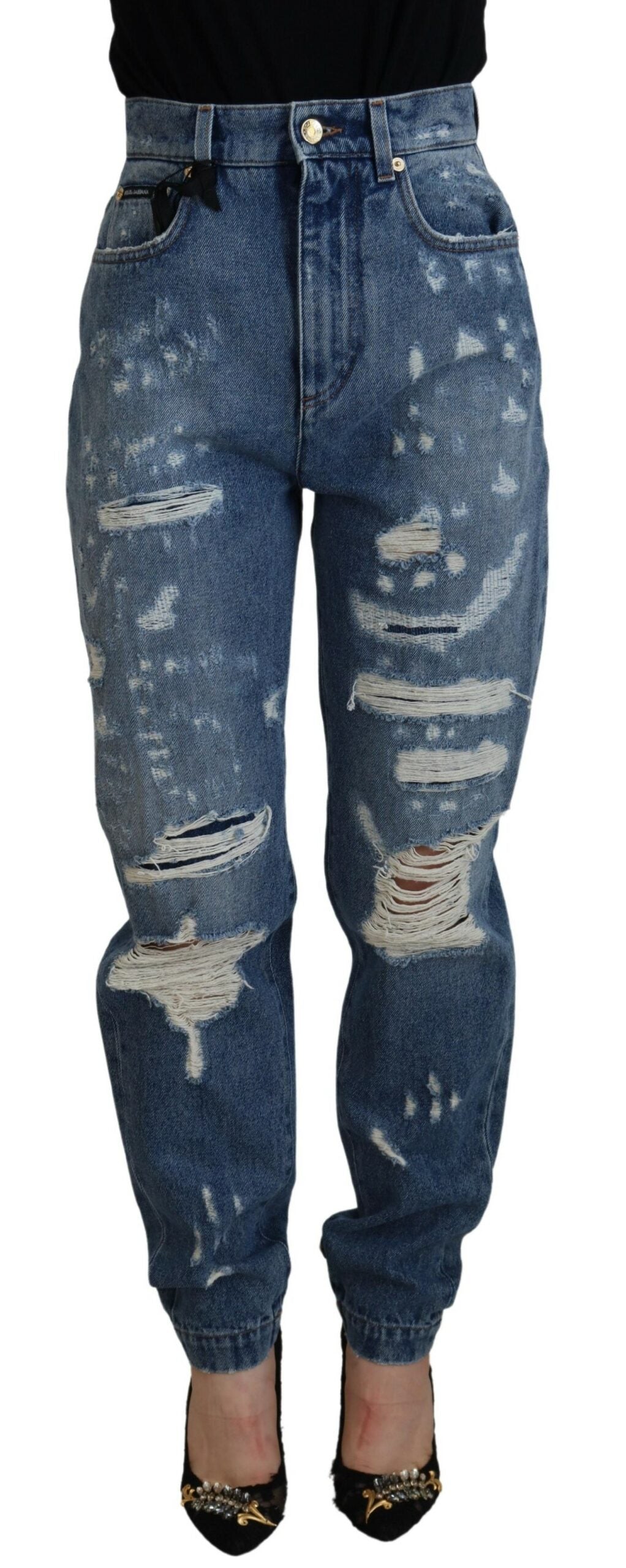Dolce & Gabbana Elegante Skinny Jeans mit hoher Taille