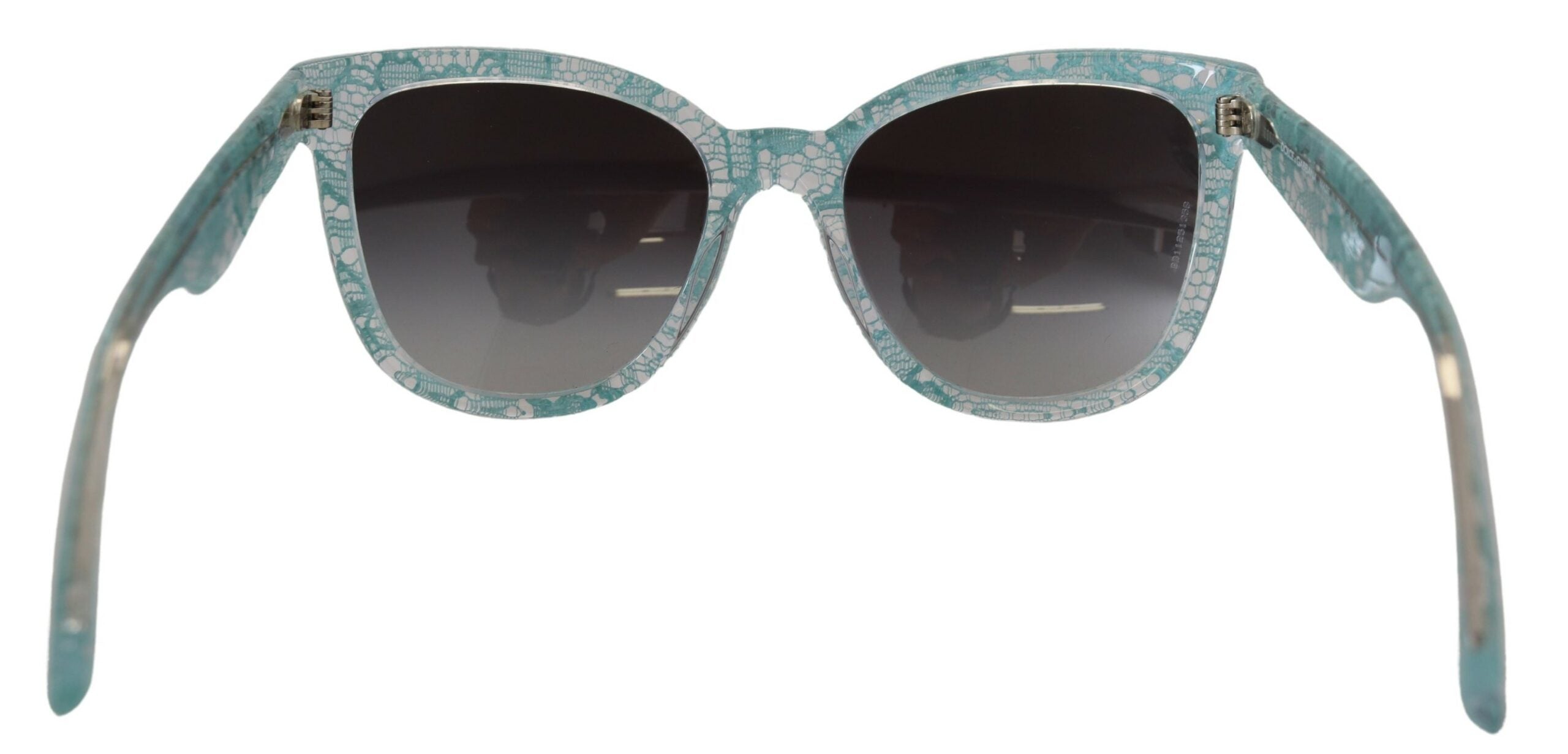 Dolce & Gabbana Blaue DG4190 Schmetterlingssonnenbrille aus Acetat mit Spitze und Kristallen