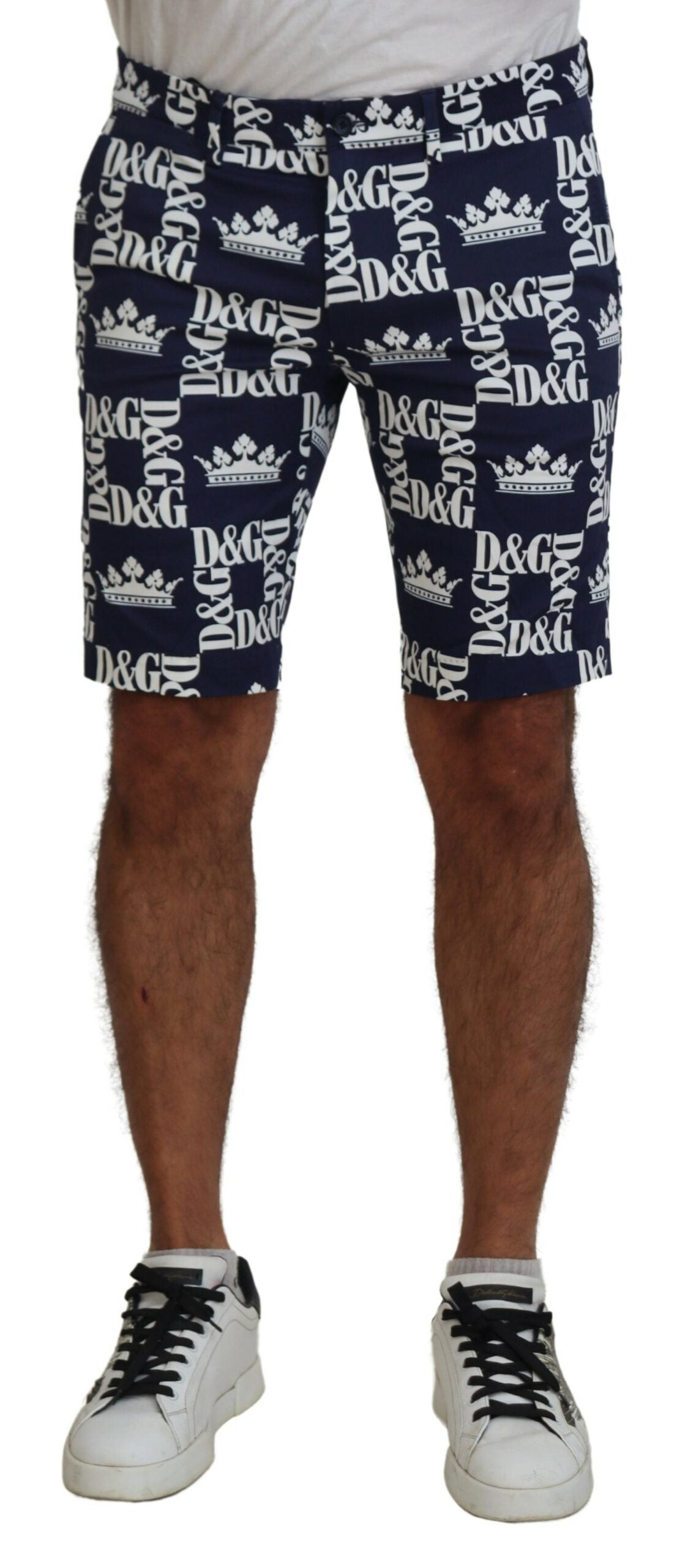 Dolce & Gabbana Lässige Chino-Shorts mit Kronen-Print