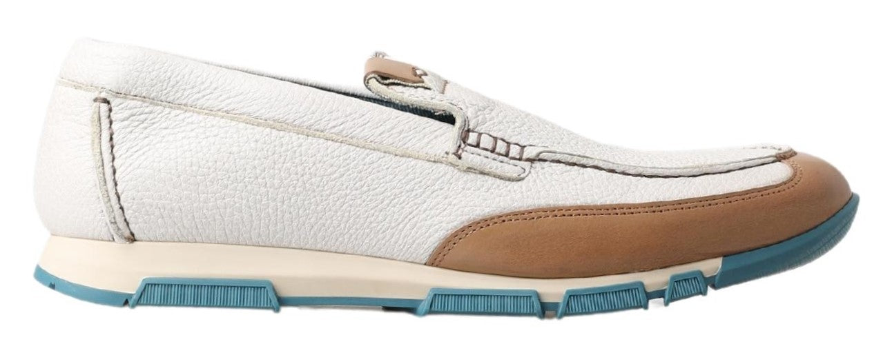 Dolce & Gabbana Elegante Slipper-Loafer aus weißem Leder