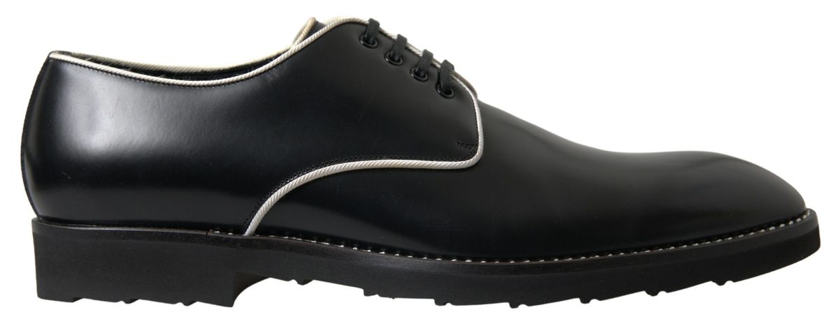 Dolce & Gabbana Elegante schwarze und weiße formelle Herrenschuhe