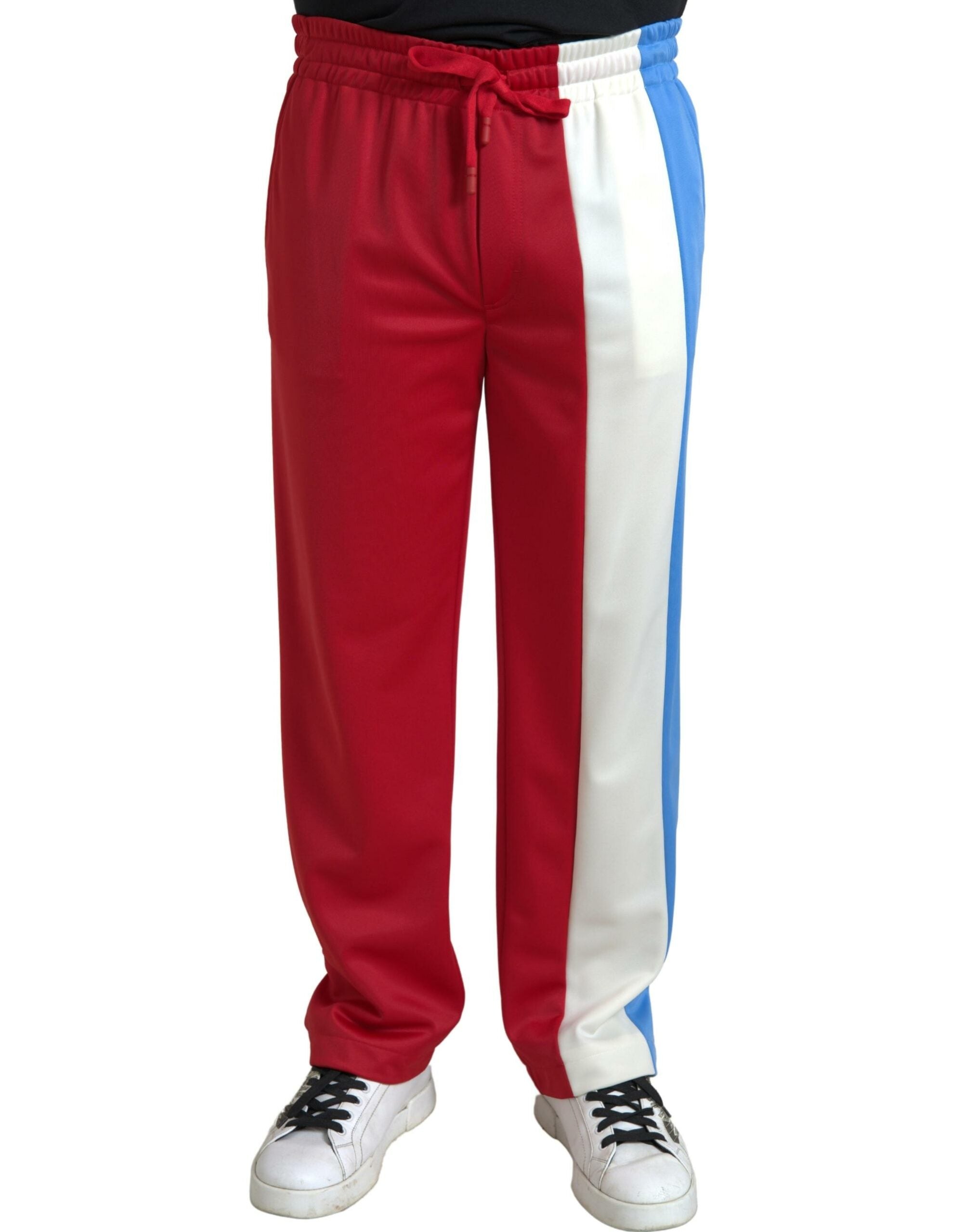Dolce & Gabbana Elegante gestreifte Jogginghose mit Kordelzug