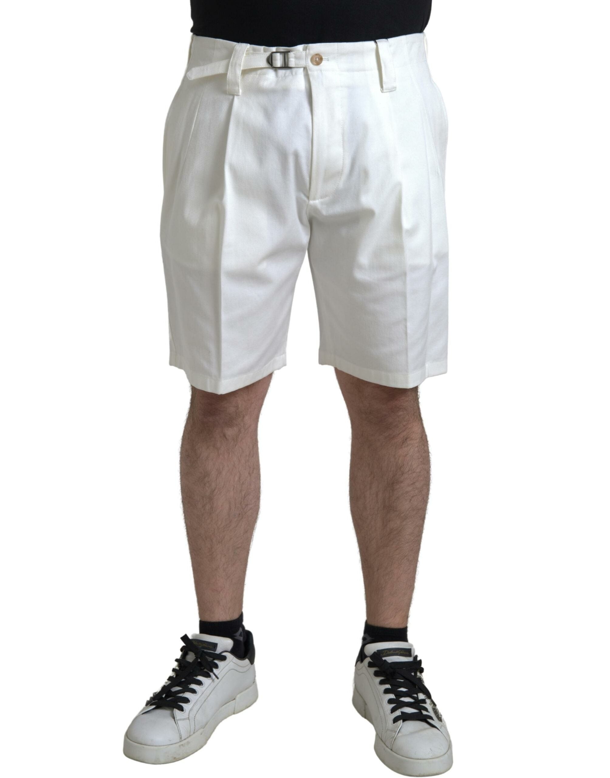 Dolce & Gabbana Elegante weiße Bermuda-Jeansshorts