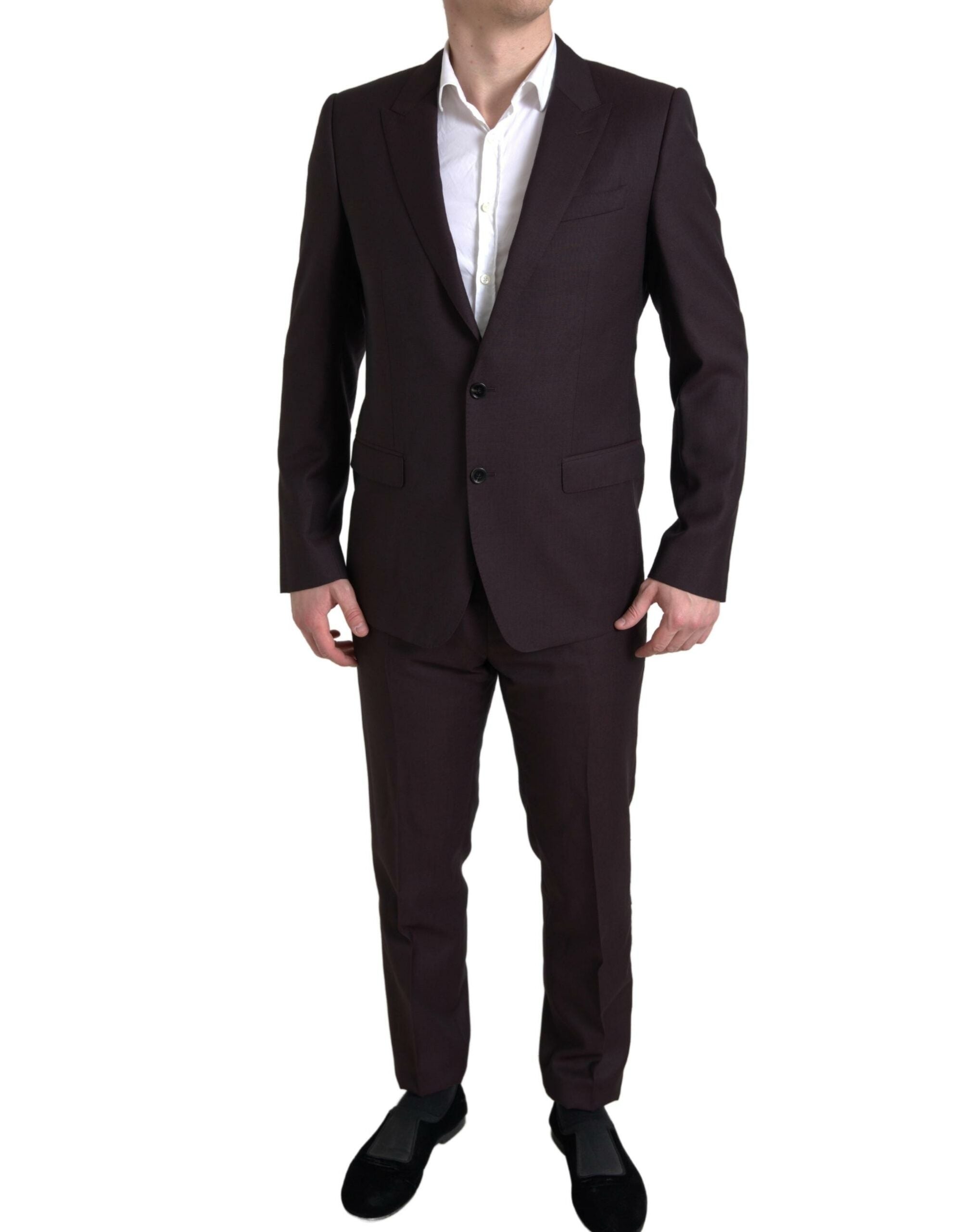 Dolce & Gabbana – Kastanienbrauner Martini-Anzug im Slim Fit, zweiteilig