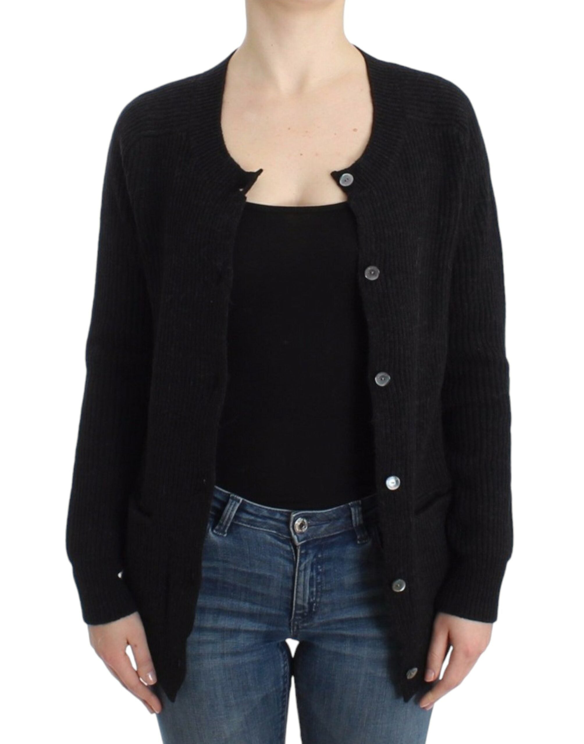 John Galliano Black wool cardigan