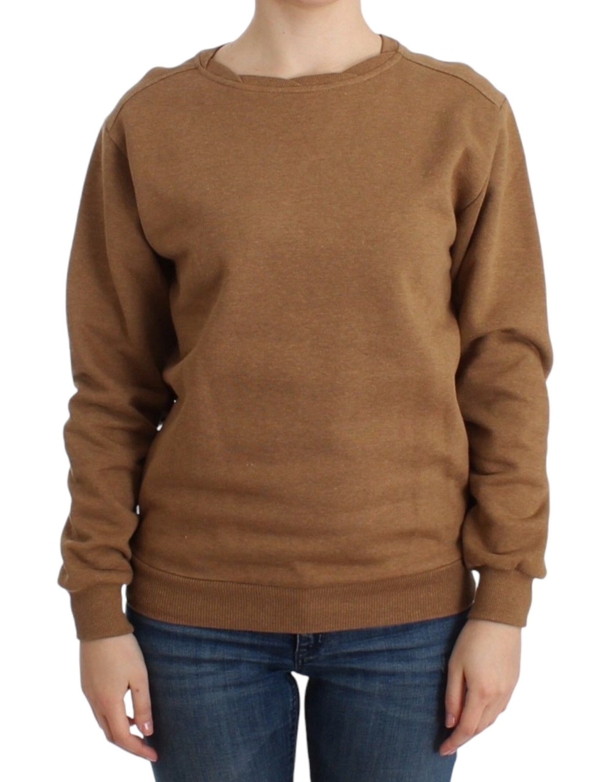 John Galliano Schicker brauner Baumwollpullover mit Rundhalsausschnitt - Siebentaschen