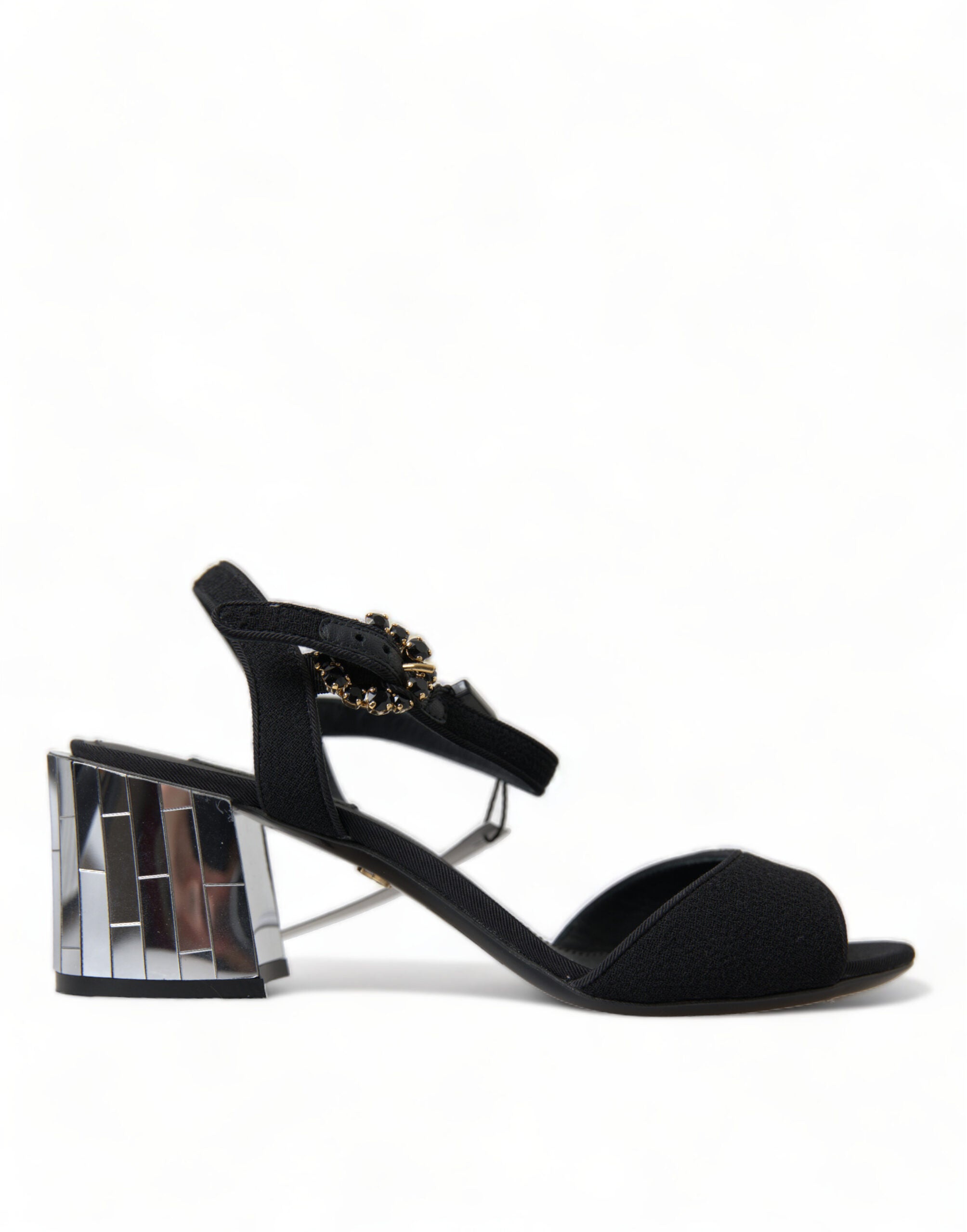 Dolce & Gabbana Elegante Sandalen mit Fesselriemchen und verspiegeltem Absatz