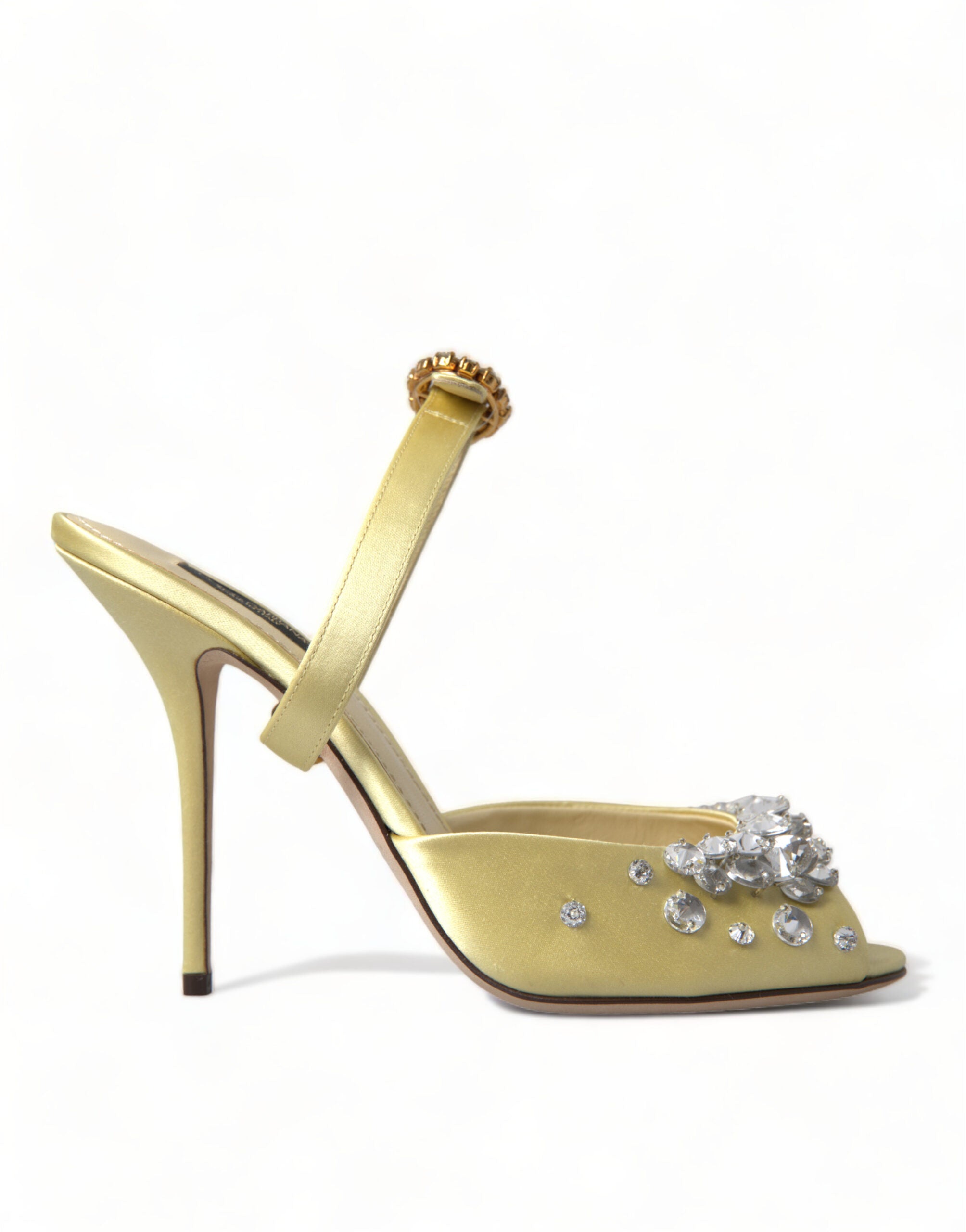 Dolce & Gabbana – Seidensandalen mit Kristallverzierung